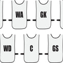 Ronex Netball Bibs With Positions Front/Back