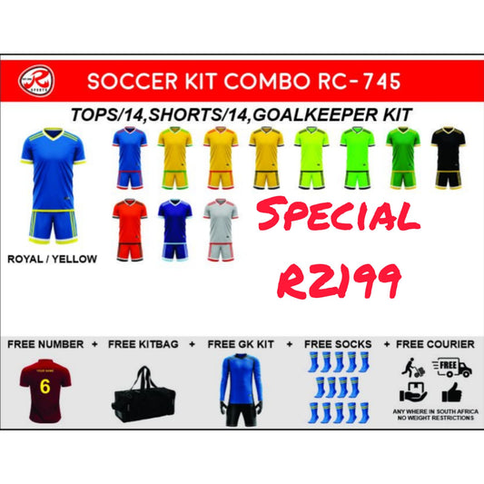 Ronex Soccer Kit RC-745 - Full Team Combo Set Of 15 (Adult)