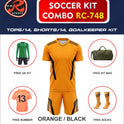 RC-748 Soccer Kit – Full Team Combo Set of 15 | Numbered Tops, Goalkeeper Kit, Socks & Bag | Pre-Junior, Youth & Adult Sizes Available