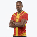 Spain / España Flag Sublimation T-Shirt – Red & Yellow Graphic Tee – Short Sleeve Patriotic Sports Shirt