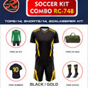 RC-748 Soccer Kit – Full Team Combo Set of 15 | Numbered Tops, Goalkeeper Kit, Socks & Bag | Pre-Junior, Youth & Adult Sizes Available