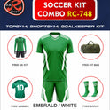 RC-748 Soccer Kit – Full Team Combo Set of 15 | Numbered Tops, Goalkeeper Kit, Socks & Bag | Pre-Junior, Youth & Adult Sizes Available