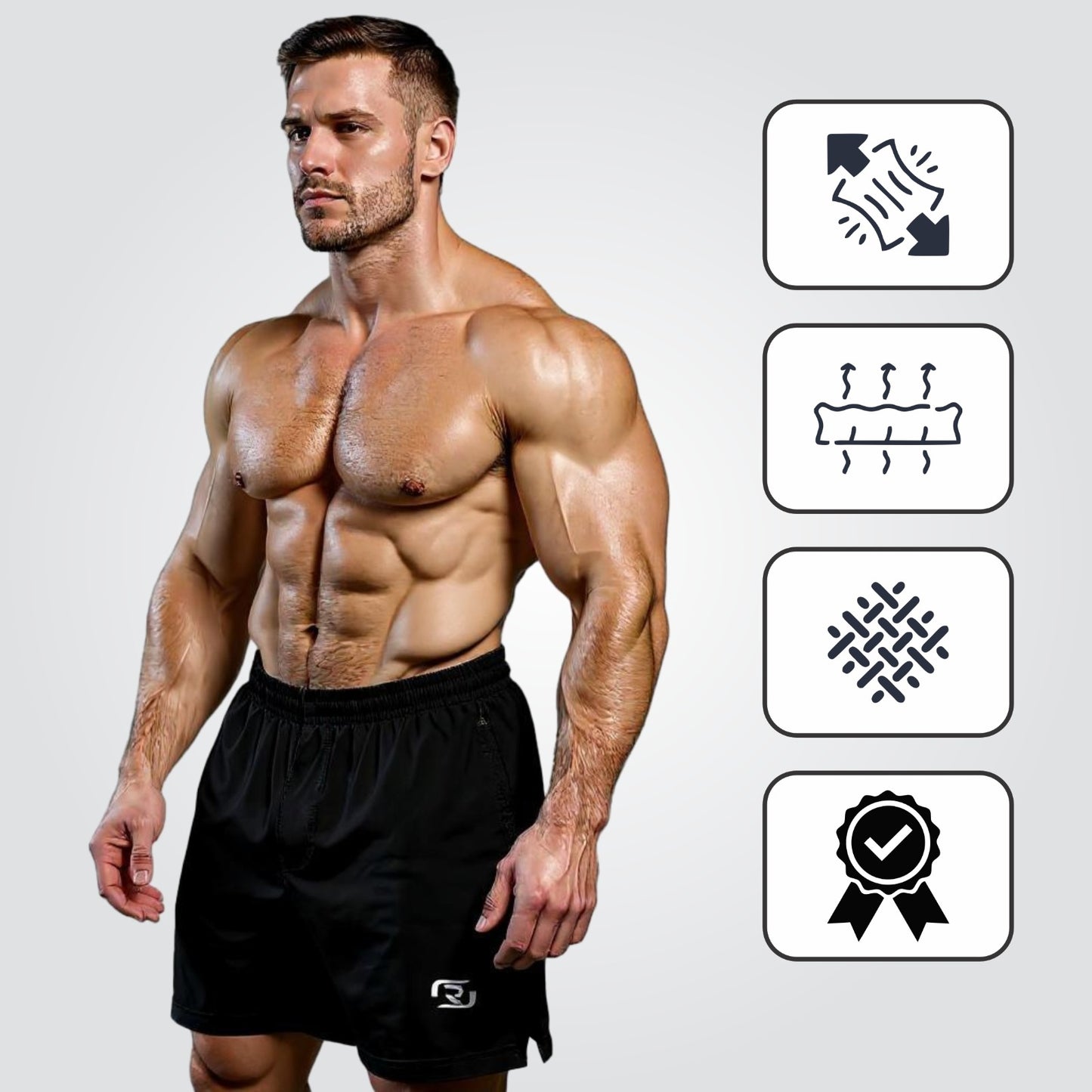 Ronex Sleek Micro-Stretch Shorts – Lightweight, Flexible & Stylish Activewear
