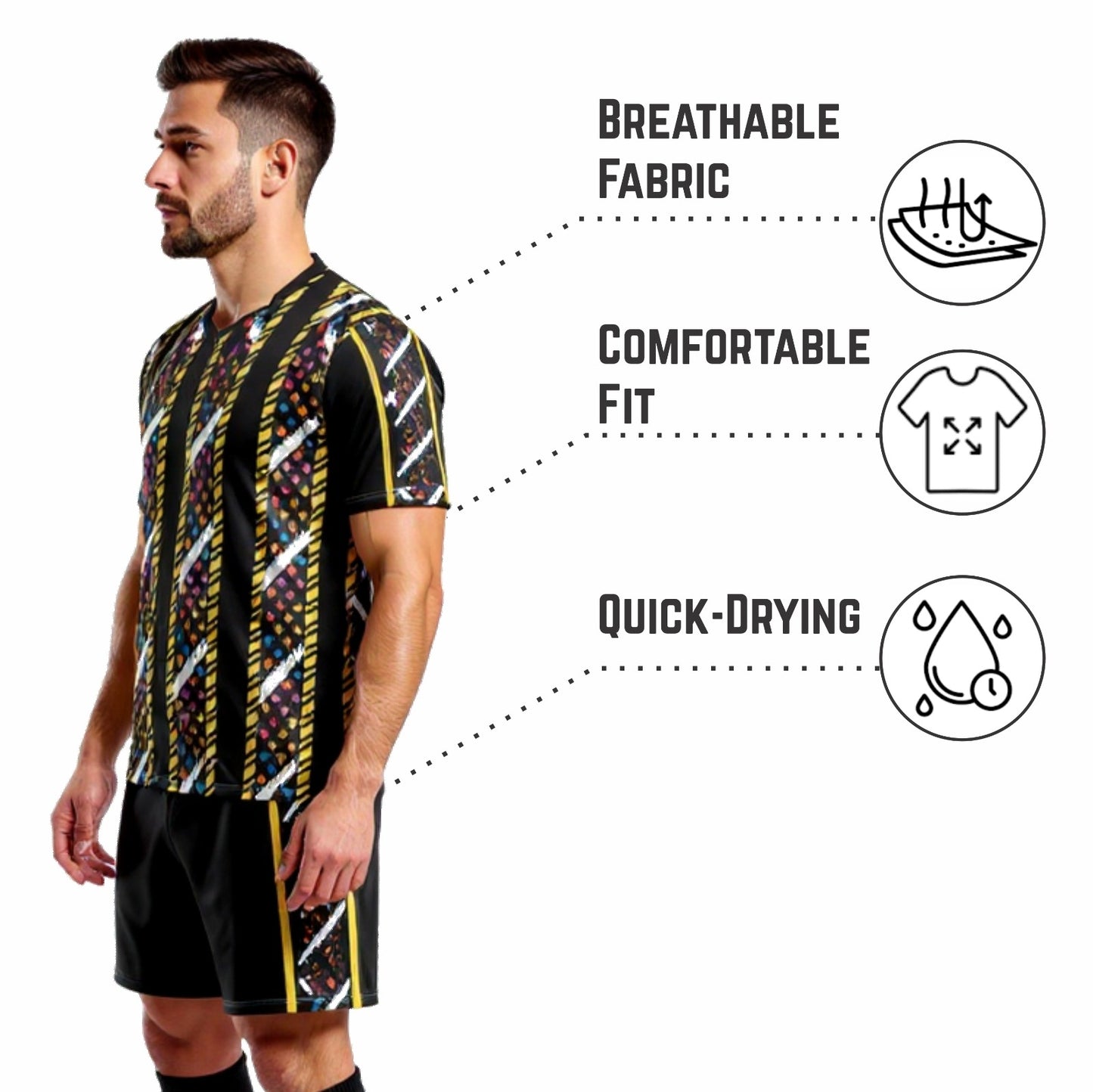 Ronex Soccer Kit RC-749 – African Traditional Design | Full Team Combo Set of 15 (Adult)