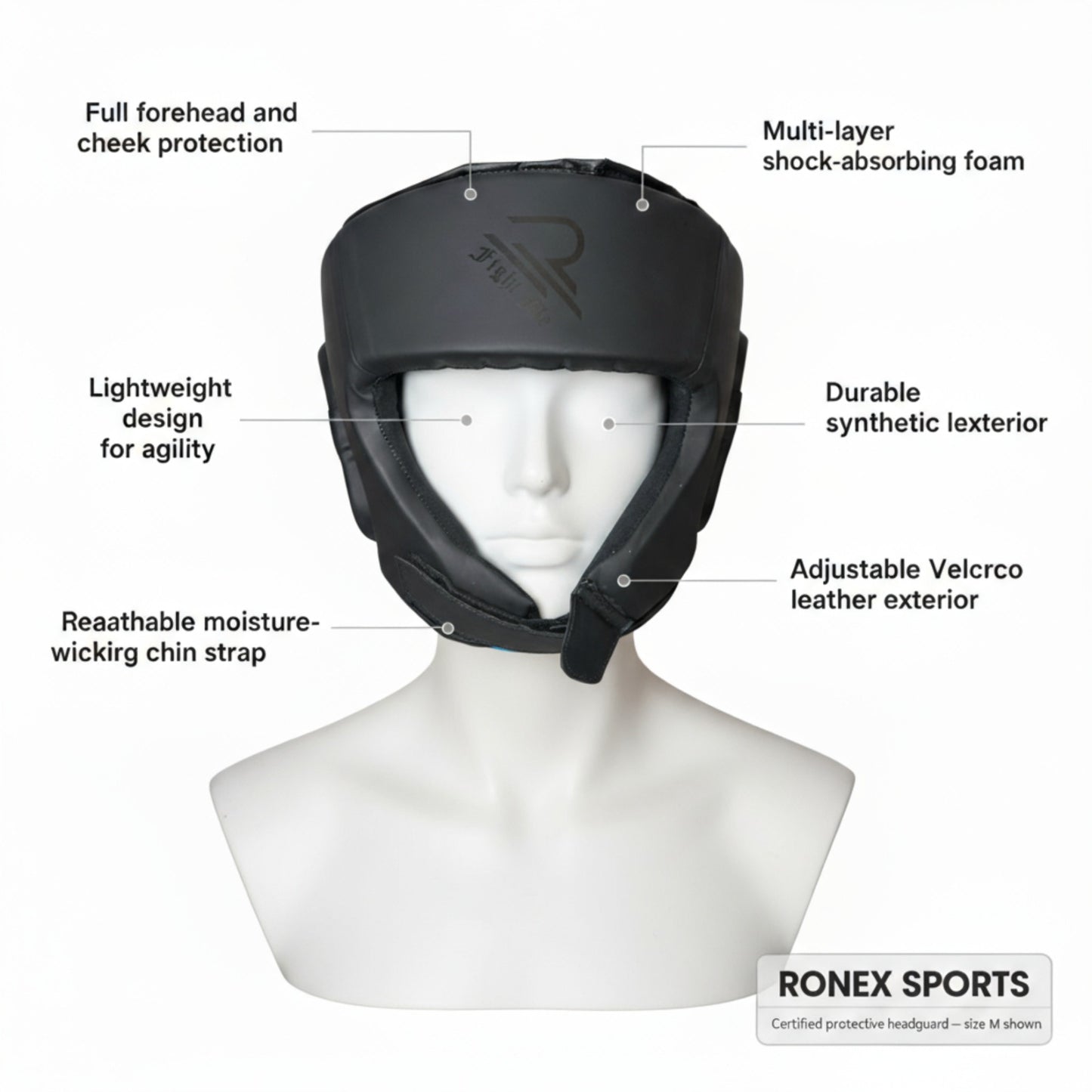 Ronex Boxing & Combat Headguard – Professional Protective Head Gear