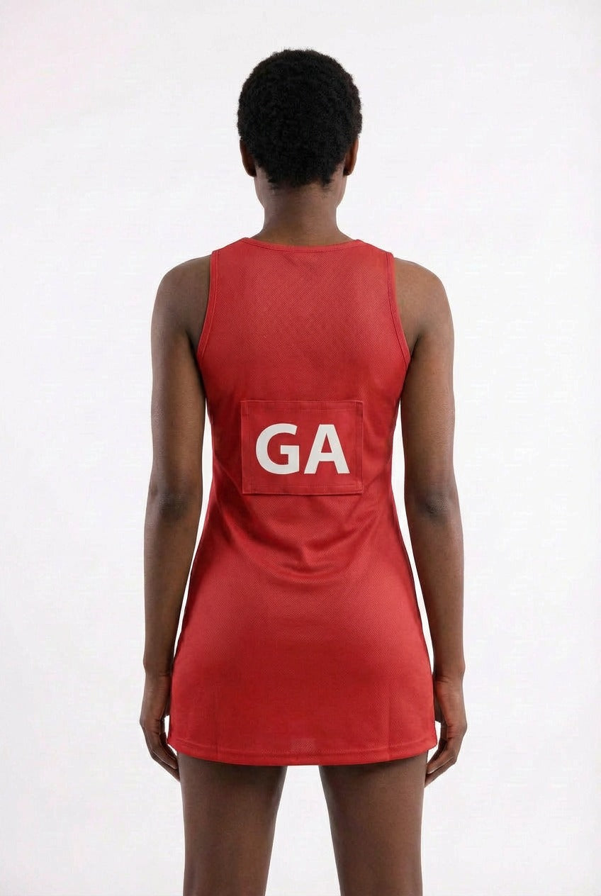 RONEX RC-912 Sublimated Netball Dress Set (10 Pack) – Adult Kit with Removable Position Patches (Front & Back)