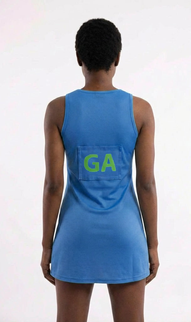 RONEX RC-912 Sublimated Netball Dress Set (10 Pack) – Adult Kit with Removable Position Patches (Front & Back)