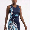 RONEX RC-912 Sublimated Netball Dress Set (10 Pack) – Adult Kit with Removable Position Patches (Front & Back)