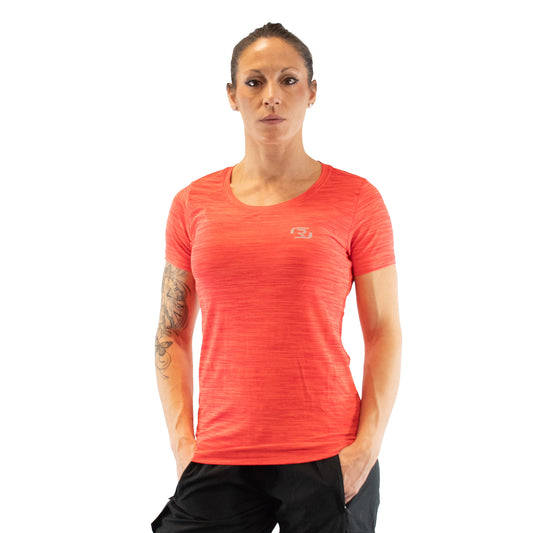 Ronex Women's Melange T-Shirt  Short Sleeve Fitness Workout Top,Dry Fit T-Shirt - Stretchy, Breathable, Athletic Top for Yoga, Running & Gym
